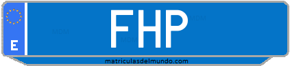 Matrícula de taxi FHP