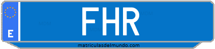 Matrícula de taxi FHR