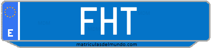 Matrícula de taxi FHT