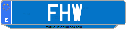 Matrícula de taxi FHW