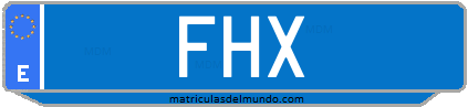 Matrícula de taxi FHX