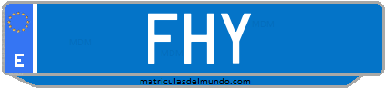 Matrícula de taxi FHY