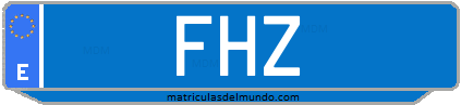 Matrícula de taxi FHZ