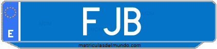 Matrícula de taxi FJB