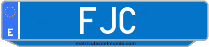 Matrícula de taxi FJC