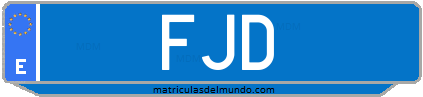 Matrícula de taxi FJD