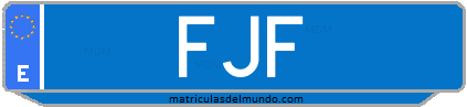 Matrícula de taxi FJF