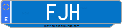 Matrícula de taxi FJH