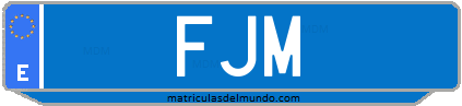 Matrícula de taxi FJM