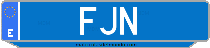 Matrícula de taxi FJN