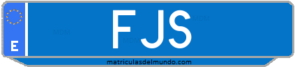 Matrícula de taxi FJS