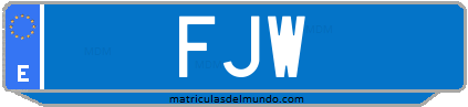 Matrícula de taxi FJW