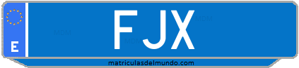 Matrícula de taxi FJX