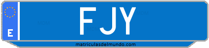 Matrícula de taxi FJY