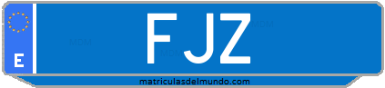 Matrícula de taxi FJZ