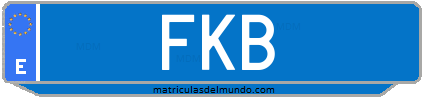 Matrícula de taxi FKB