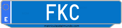 Matrícula de taxi FKC