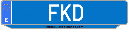 Matrícula de taxi FKD