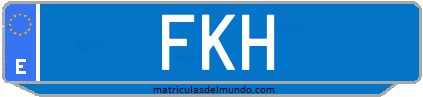 Matrícula de taxi FKH