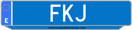 Matrícula de taxi FKJ