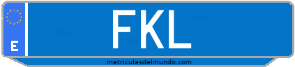 Matrícula de taxi FKL