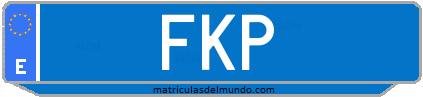 Matrícula de taxi FKP