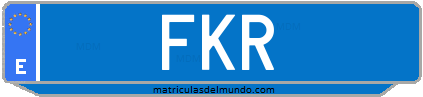 Matrícula de taxi FKR