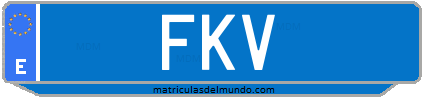 Matrícula de taxi FKV