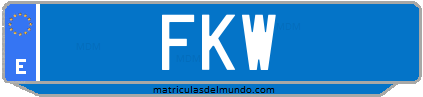 Matrícula de taxi FKW