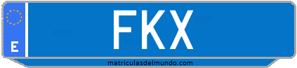 Matrícula de taxi FKX