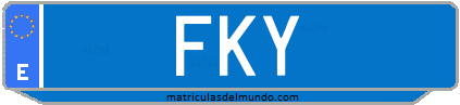 Matrícula de taxi FKY