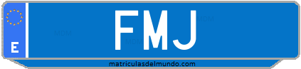 Matrícula de taxi FMJ