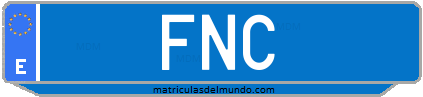 Matrícula de taxi FNC