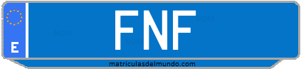 Matrícula de taxi FNF
