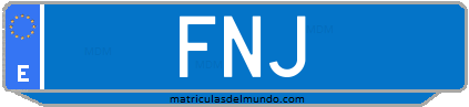 Matrícula de taxi FNJ