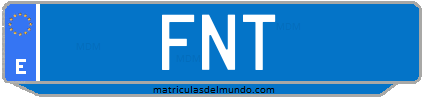 Matrícula de taxi FNT