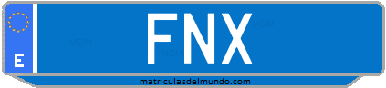 Matrícula de taxi FNX
