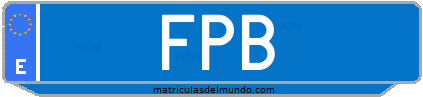 Matrícula de taxi FPB