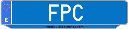 Matrícula de taxi FPC