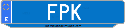Matrícula de taxi FPK