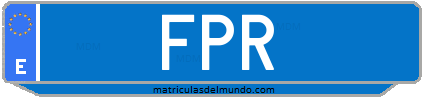 Matrícula de taxi FPR