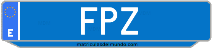 Matrícula de taxi FPZ