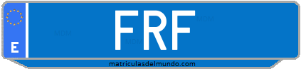 Matrícula de taxi FRF