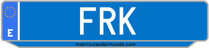 Matrícula de taxi FRK