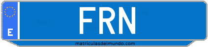 Matrícula de taxi FRN