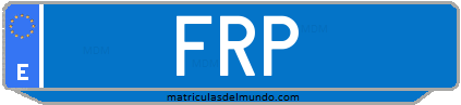 Matrícula de taxi FRP