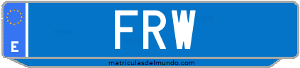 Matrícula de taxi FRW