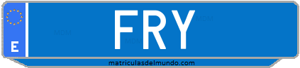 Matrícula de taxi FRY