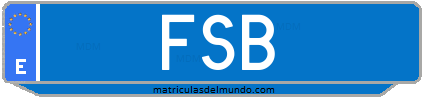 Matrícula de taxi FSB