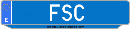 Matrícula de taxi FSC